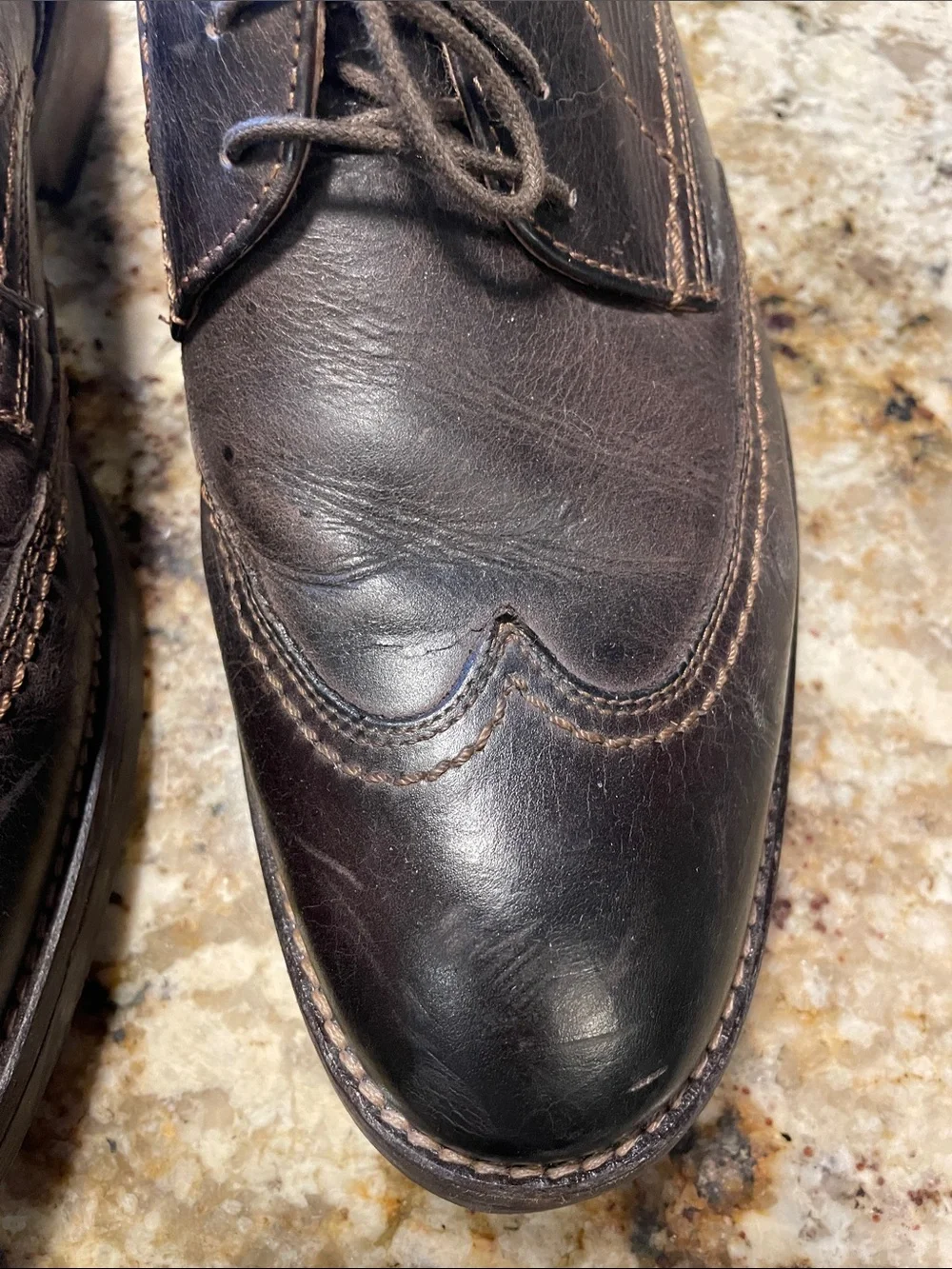 Johnston & Murphy Dark Brown Wingtip Derby Shoes